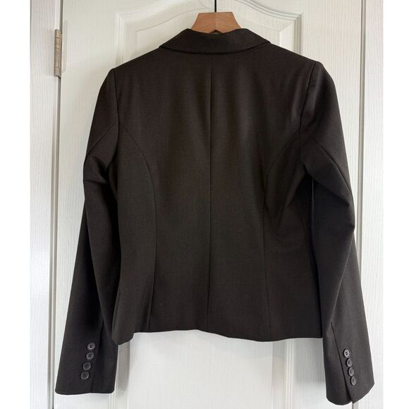 The Limited Women's Dark Brown Blazer Suit Jacket Polyester Rayon Stretch Size 4 - Picture 3 of 12